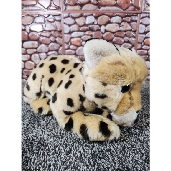 FAO Schwarz Plush Cheetah Cub 13" Stuffed Animal Soft Leopard #A91 - Picture 3 of 7